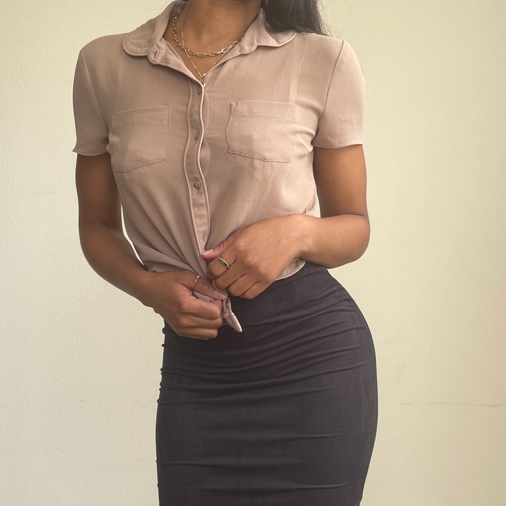 Sheer Button-up Top - Picture 3 of 8